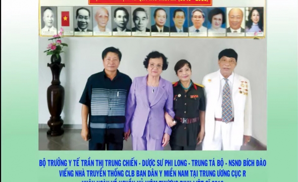 Bộ Trưởng Y Tế Trần Thị Trung Chiến - Dược Sư Phi Long viếng nhà truyền thống CLB Dân Y Miền Nam 